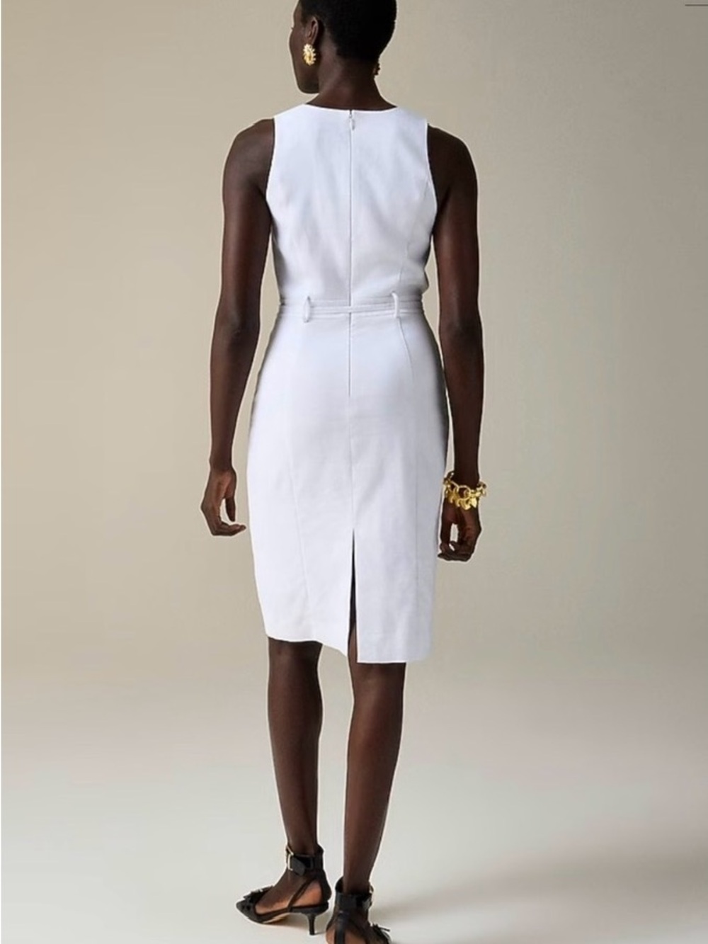 NWT J Crew White Executive dress in stretch linen blend Size 18 #JC218 - Picture 4 of 17